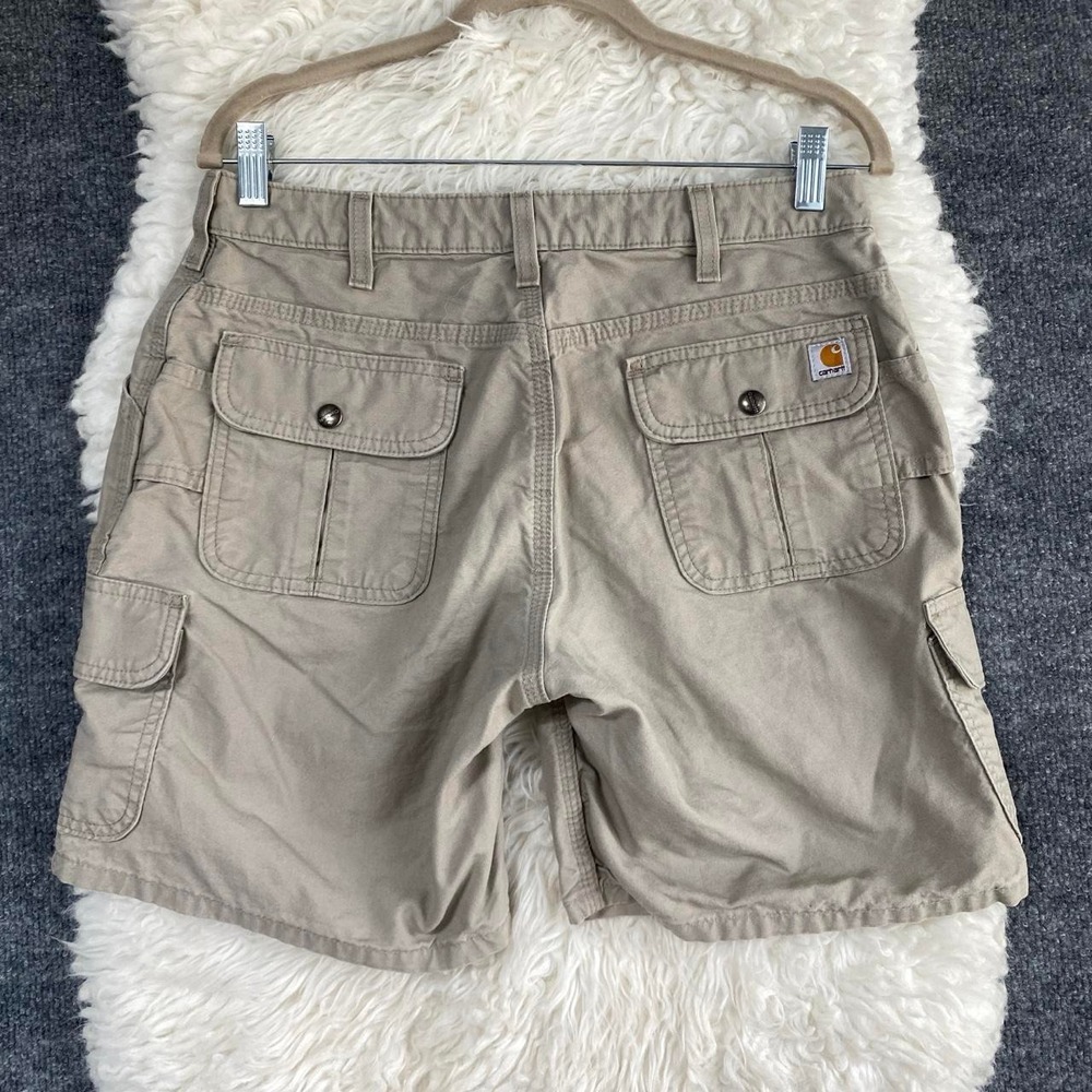 CARHARTT TAN KHAKI CARGO SHORTS Y2K STREETCORE UTILITY OUTDOOR BASIC MENSWEAR